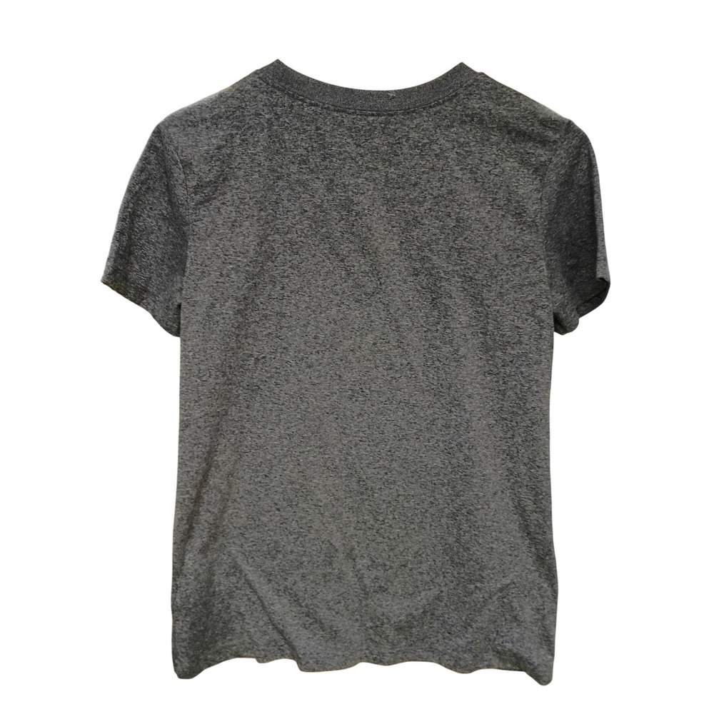 Nike Dri-FIT Heathered Grey Short Sleeve Training T-Shirt Mens Small Swoosh Logo - Picture 3 of 3